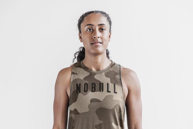 Women's Nobull WoHigh-Neck (CAMO) Tanks Camo | SG X3201Y